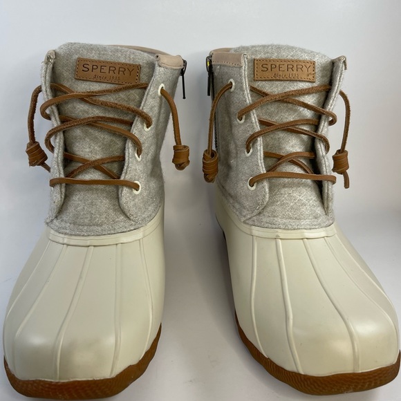 SPERRY Women's Saltwater Wool Embossed Duck Boot w/Thinsulate SIZE 9 - Picture 2 of 9